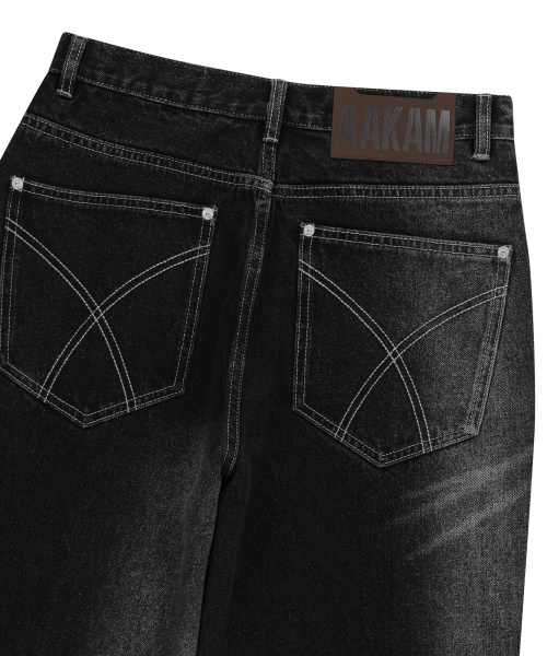 AAKAM（アーカム）の「Side Washed Button Denim Pants (Black)（デニムパンツ・レディース・その他・1/2）」の16枚目の写真