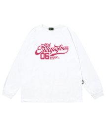 ピンク ESCF アーカイブプリントロングスリーブホワイト