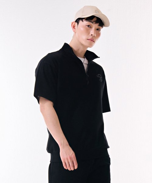 CHASECULT(チェイスカルト)の「共用クーリングコットンアノラック半袖Tシャツ-DBRU5812D03(その他トップス・メンズ・ブラック・90/95/105/100)」の4枚目の写真