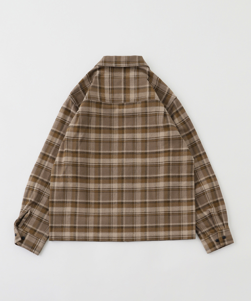 PULP/417EDIFICE(パルプフォーワンセブンエディフィス)の「BoTT / ボット ZIP-UP FLANNEL SHIRT(シャツ/ブラウス・メンズ・ブラウン/パープル・SMALL/MEDIUM)」の8枚目の写真