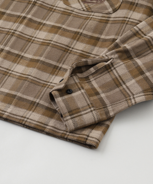 PULP/417EDIFICE(パルプフォーワンセブンエディフィス)の「BoTT / ボット ZIP-UP FLANNEL SHIRT(シャツ/ブラウス・メンズ・ブラウン/パープル・SMALL/MEDIUM)」の9枚目の写真