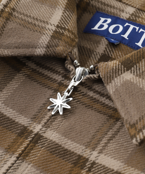 PULP/417EDIFICE(パルプフォーワンセブンエディフィス)の「BoTT / ボット ZIP-UP FLANNEL SHIRT(シャツ/ブラウス・メンズ・ブラウン/パープル・SMALL/MEDIUM)」の4枚目の写真