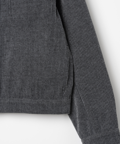 MILLO WOMEN(ミロウーマン)の「ニットミックスワークジャケット【ストライプブラック】(その他アウター・レディース・その他・SMALL/MEDIUM)」の5枚目の写真