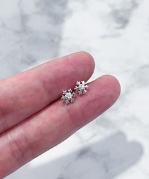YU-KA:スノーフレークスタッドミニピアス Snow flake stud mini pierce