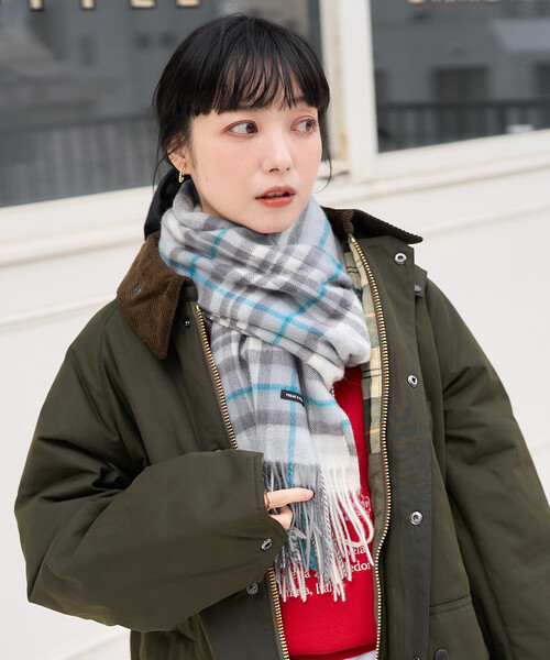 FREAK'S STORE(フリークスストア)の「ウールチェックマフラー(マフラー・レディース・レッド/ホワイト/ブラウン・ONE SIZE)」の10枚目の写真