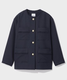 LEPSIM | 【入卒式／セレモニー】ツィードオーバージャケット　599894(ノーカラージャケット)