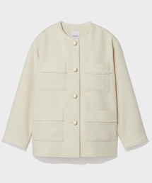 LEPSIM | 【入卒式／セレモニー】ツィードオーバージャケット　599894(ノーカラージャケット)