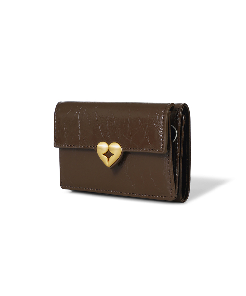 HEARTY TRIPLE WALLET - MOCHA BROWN（札入れ/マネークリップ
