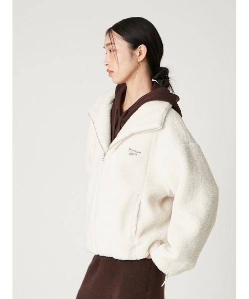 FRAY I.D（フレイアイディー）の「【Reebok× FRAY I.D】ジップアップボアブルゾン（ブルゾン・レディース・ライトブルー/ホワイト・0/1）」の14枚目の写真