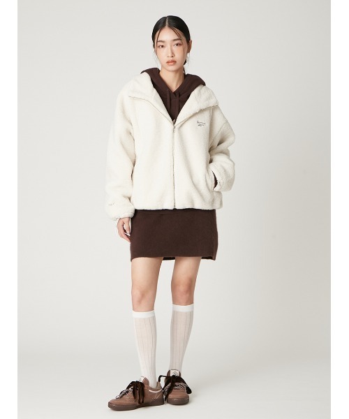 FRAY I.D（フレイアイディー）の「【Reebok× FRAY I.D】ジップアップボアブルゾン（ブルゾン・レディース・ライトブルー/ホワイト・0/1）」の10枚目の写真