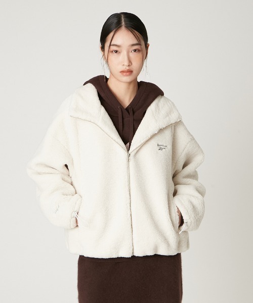 FRAY I.D（フレイアイディー）の「【Reebok× FRAY I.D】ジップアップボアブルゾン（ブルゾン・レディース・ライトブルー/ホワイト・0/1）」の20枚目の写真