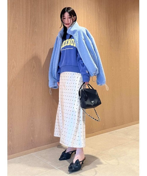 FRAY I.D（フレイアイディー）の「【Reebok× FRAY I.D】ジップアップボアブルゾン（ブルゾン・レディース・ライトブルー/ホワイト・0/1）」の18枚目の写真