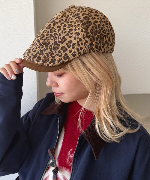 kutir（クティール）の「kutirlune／ヒョウ柄　レオパード柄キャスケット（キャスケット・レディース・ライトブラウン・FREE）」の3枚目の写真