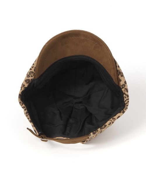 kutir（クティール）の「kutirlune／ヒョウ柄　レオパード柄キャスケット（キャスケット・レディース・ライトブラウン・FREE）」の6枚目の写真