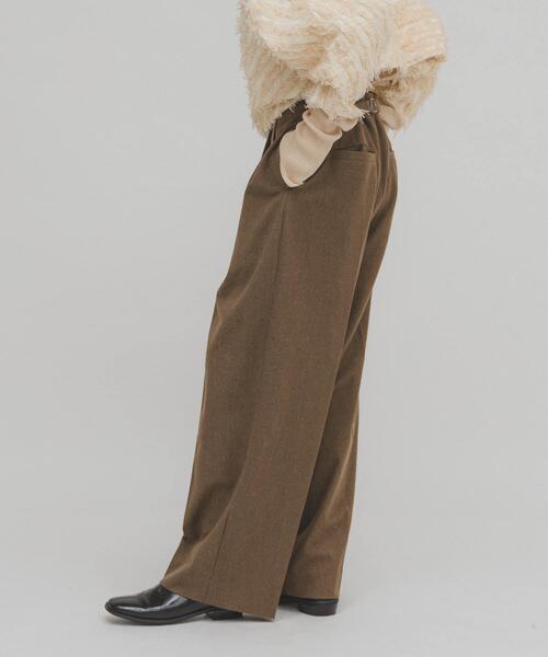 KBF（ケイビーエフ）の「ウールライクブラッジュドパンツ（その他パンツ・レディース・ベージュ/チャコールグレー/ブラウン・38/36）」の5枚目の写真