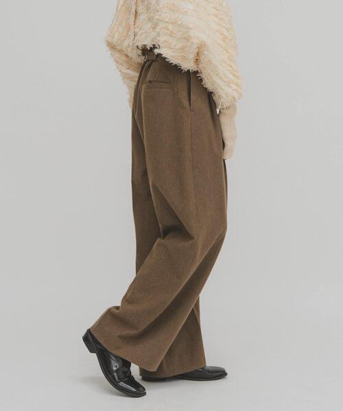 KBF（ケイビーエフ）の「ウールライクブラッジュドパンツ（その他パンツ・レディース・ベージュ/チャコールグレー/ブラウン・38/36）」の6枚目の写真