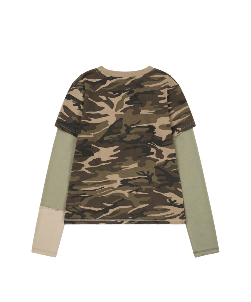 AAKAM(アーカム)の「Camouflage layered Long Sleeve (Brown)(Tシャツ/カットソー・レディース・その他・1/2)」の8枚目の写真
