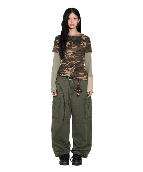 AAKAM(アーカム)の「Camouflage layered Long Sleeve (Brown)(Tシャツ/カットソー・レディース・その他・1/2)」の9枚目の写真