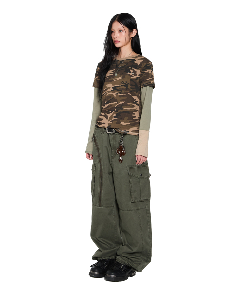 AAKAM(アーカム)の「Camouflage layered Long Sleeve (Brown)(Tシャツ/カットソー・レディース・その他・1/2)」の10枚目の写真