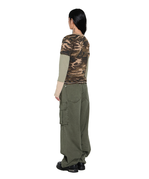 AAKAM(アーカム)の「Camouflage layered Long Sleeve (Brown)(Tシャツ/カットソー・レディース・その他・1/2)」の11枚目の写真
