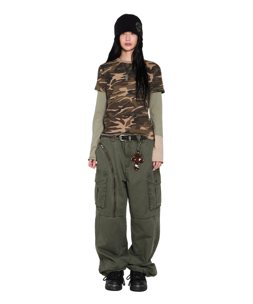 AAKAM(アーカム)の「Camouflage layered Long Sleeve (Brown)(Tシャツ/カットソー・レディース・その他・1/2)」の13枚目の写真