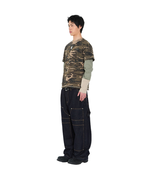 AAKAM(アーカム)の「Camouflage layered Long Sleeve (Brown)(Tシャツ/カットソー・レディース・その他・1/2)」の5枚目の写真