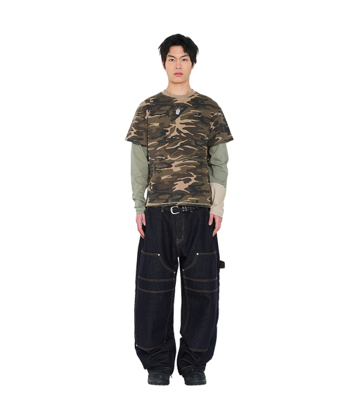 AAKAM(アーカム)の「Camouflage layered Long Sleeve (Brown)(Tシャツ/カットソー・レディース・その他・1/2)」の6枚目の写真