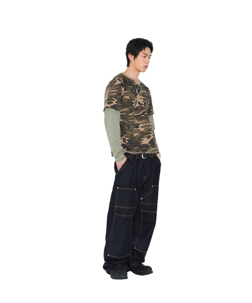 AAKAM(アーカム)の「Camouflage layered Long Sleeve (Brown)(Tシャツ/カットソー・レディース・その他・1/2)」の3枚目の写真