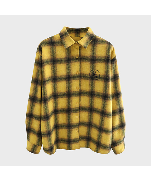 Vivacious(ビバシャス)の「Rosewood Check Shirt MUSTARD(シャツ/ブラウス・レディース・Mustard・FREE)」の1枚目の写真