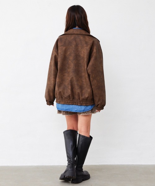 Fluffy BROTHERS（フラッフィーブラザーズ）の「レザージャケット（大人サイズ）（その他アウター・メンズ・ブラウン・M/L/XL）」の14枚目の写真