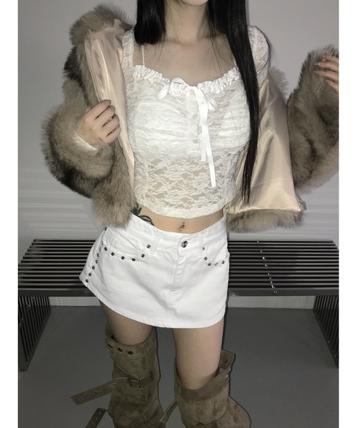 THEAIRTOWN(ジエアタウン)の「cappuccino fur jk(その他アウター・レディース・ベージュ・FREE)」の3枚目の写真