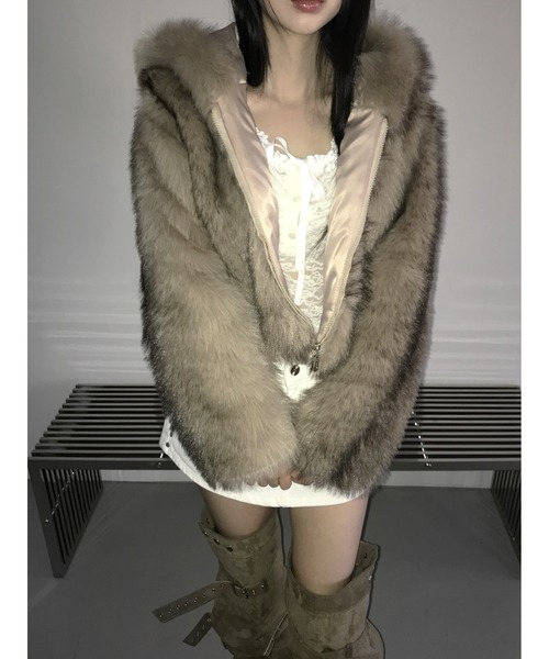 THEAIRTOWN(ジエアタウン)の「cappuccino fur jk(その他アウター・レディース・ベージュ・FREE)」の5枚目の写真