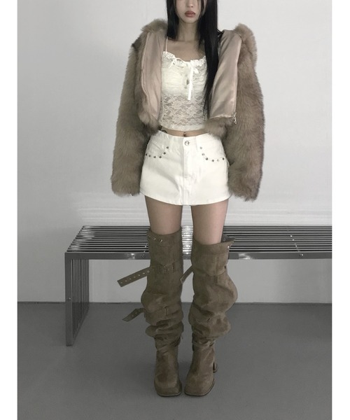 THEAIRTOWN(ジエアタウン)の「cappuccino fur jk(その他アウター・レディース・ベージュ・FREE)」の10枚目の写真