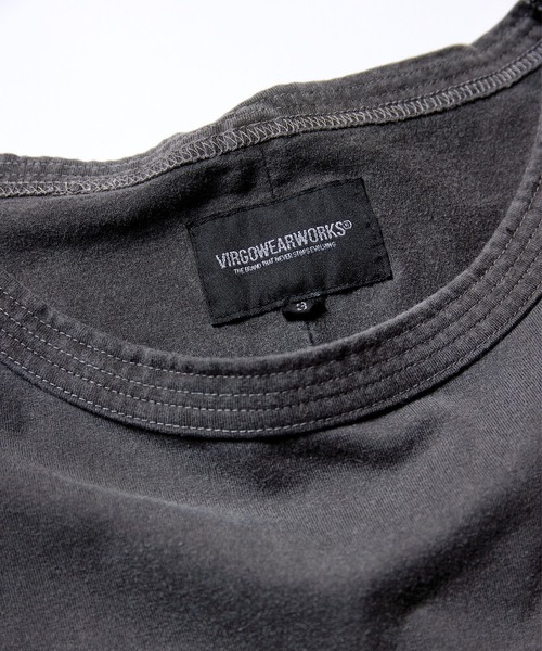 VIRGOwearworks（ヴァルゴウェアワークス）の「PIGMENT WASH OVERSIZE TEE（Tシャツ/カットソー・メンズ・ネイビー/オレンジ/ブラック・2/3/4）」の17枚目の写真