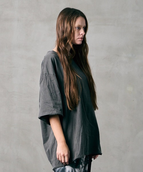 VIRGOwearworks（ヴァルゴウェアワークス）の「PIGMENT WASH OVERSIZE TEE（Tシャツ/カットソー・メンズ・ネイビー/オレンジ/ブラック・2/3/4）」の9枚目の写真