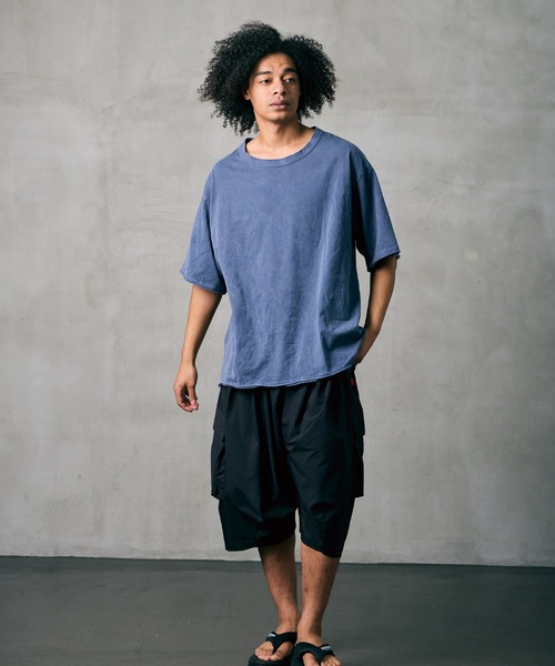 VIRGOwearworks（ヴァルゴウェアワークス）の「PIGMENT WASH OVERSIZE TEE（Tシャツ/カットソー・メンズ・ネイビー/オレンジ/ブラック・2/3/4）」の22枚目の写真