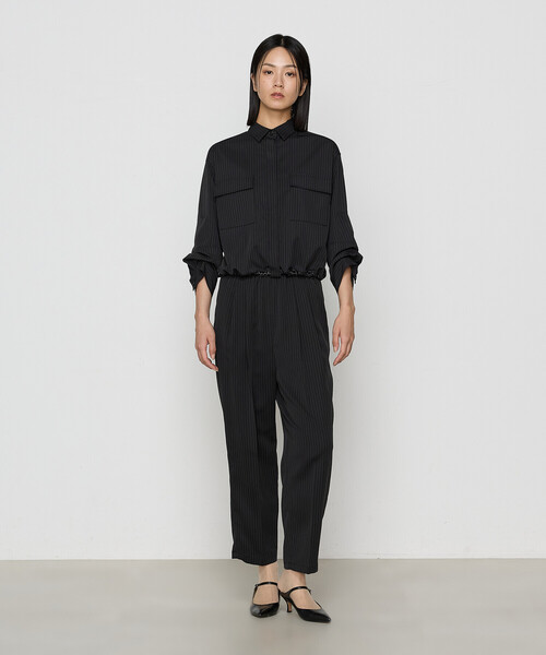 COMME CA(コムサ)の「〔 Sサイズ 〕 【ブライトリーセットアップ】サテンストライプ・無地 シャツジャケット(ブルゾン・レディース・ブラック系その他/グレー系その他・5号)」の10枚目の写真