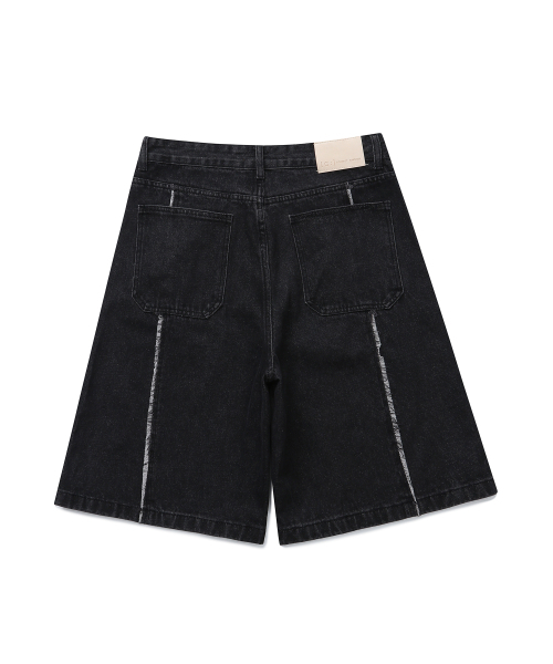 CONNECT KINLOCH(コネクトキンロック)の「ウォッシュドカットオフバミューダデニムハーフパンツ(ウォッシングブラック)(その他パンツ・メンズ・その他・LARGE/X-LARGE/XX-LARGE/MEDIUM)」の3枚目の写真