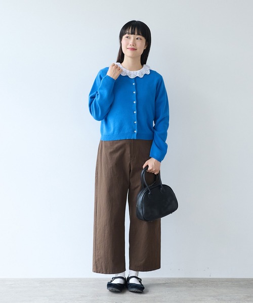 bulle de savon（ビュルデサボン）の「14G cotton クルーカーディガン（カーディガン/ボレロ・レディース・ブルー/アイボリー/ライム/レッド・FREE）」の19枚目の写真