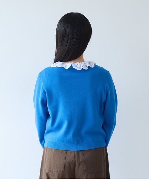 bulle de savon（ビュルデサボン）の「14G cotton クルーカーディガン（カーディガン/ボレロ・レディース・ブルー/アイボリー/ライム/レッド・FREE）」の18枚目の写真