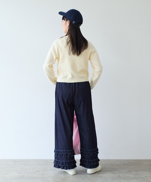 bulle de savon（ビュルデサボン）の「14G cotton クルーカーディガン（カーディガン/ボレロ・レディース・ブルー/アイボリー/ライム/レッド・FREE）」の14枚目の写真