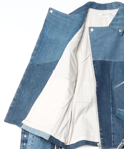 Children of the discordance(チルドレン オブ ザ ディスコ-ダンス)の「Children of the discordance / NY:VDENIM PATCHWORK W RIDERS JACKET / DISNYJK-001(ライダースジャケット・メンズ・ブルー/ブラック・2/1/3)」の4枚目の写真