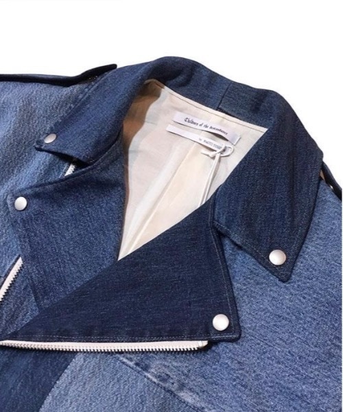 Children of the discordance(チルドレン オブ ザ ディスコ-ダンス)の「Children of the discordance / NY:VDENIM PATCHWORK W RIDERS JACKET / DISNYJK-001(ライダースジャケット・メンズ・ブルー/ブラック・2/1/3)」の5枚目の写真