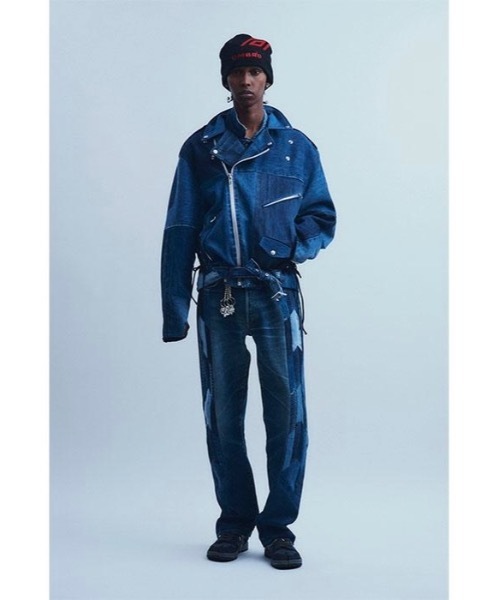 Children of the discordance(チルドレン オブ ザ ディスコ-ダンス)の「Children of the discordance / NY:VDENIM PATCHWORK W RIDERS JACKET / DISNYJK-001(ライダースジャケット・メンズ・ブルー/ブラック・2/1/3)」の6枚目の写真