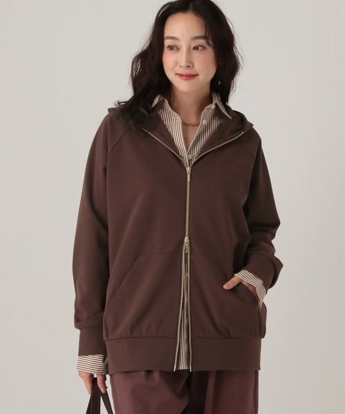 Elura（エルーラ）の「サマ見えあったかパーカー/633097（パーカー・レディース・ホワイト/ブラウン/ブラック・FREE）」の3枚目の写真