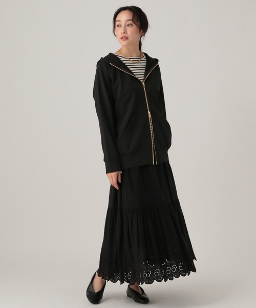 Elura（エルーラ）の「サマ見えあったかパーカー/633097（パーカー・レディース・ホワイト/ブラウン/ブラック・FREE）」の8枚目の写真