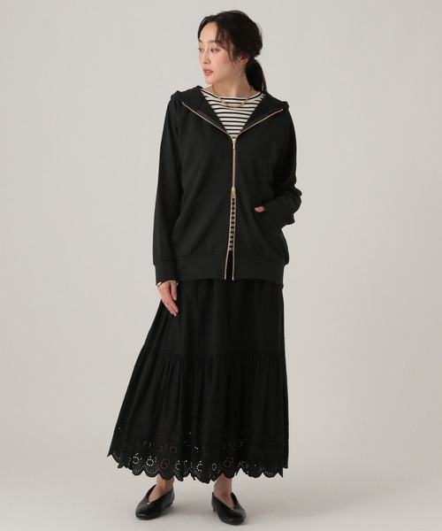 Elura（エルーラ）の「サマ見えあったかパーカー/633097（パーカー・レディース・ホワイト/ブラウン/ブラック・FREE）」の9枚目の写真