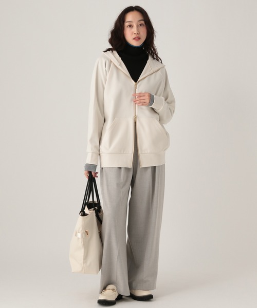 Elura（エルーラ）の「サマ見えあったかパーカー/633097（パーカー・レディース・ホワイト/ブラウン/ブラック・FREE）」の5枚目の写真