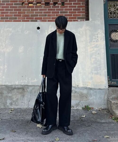 PRAIRIE GINZA（プレリーギンザ）の「コーデュロイワイドスラックス (ブラック)（スラックス・メンズ・その他・SMALL/MEDIUM/LARGE）」の16枚目の写真