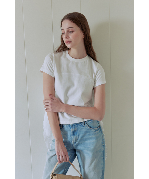 AFTERHOURS(アフターアワーズ)の「BUTTERFLY KNOTTED HALF-TOP (IVORY)(Tシャツ/カットソー・レディース・その他・FREE)」の2枚目の写真